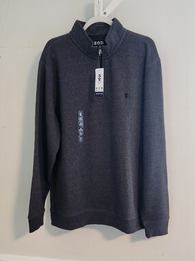 New! IZOD Advantage Performance Quarter Zip Pullover Carbon Heather Men XL NWT